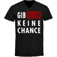 Herren V-Ausschnitt T-Shirt - Gib Islam keine Chance - gewählte Variante