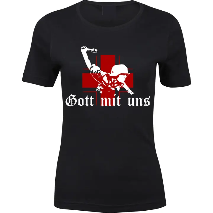 Damen Premium T-Shirt - Gott mit uns, Soldat
