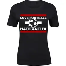 Damen Premium T-Shirt - Love Football hate Antifa Vorderseite