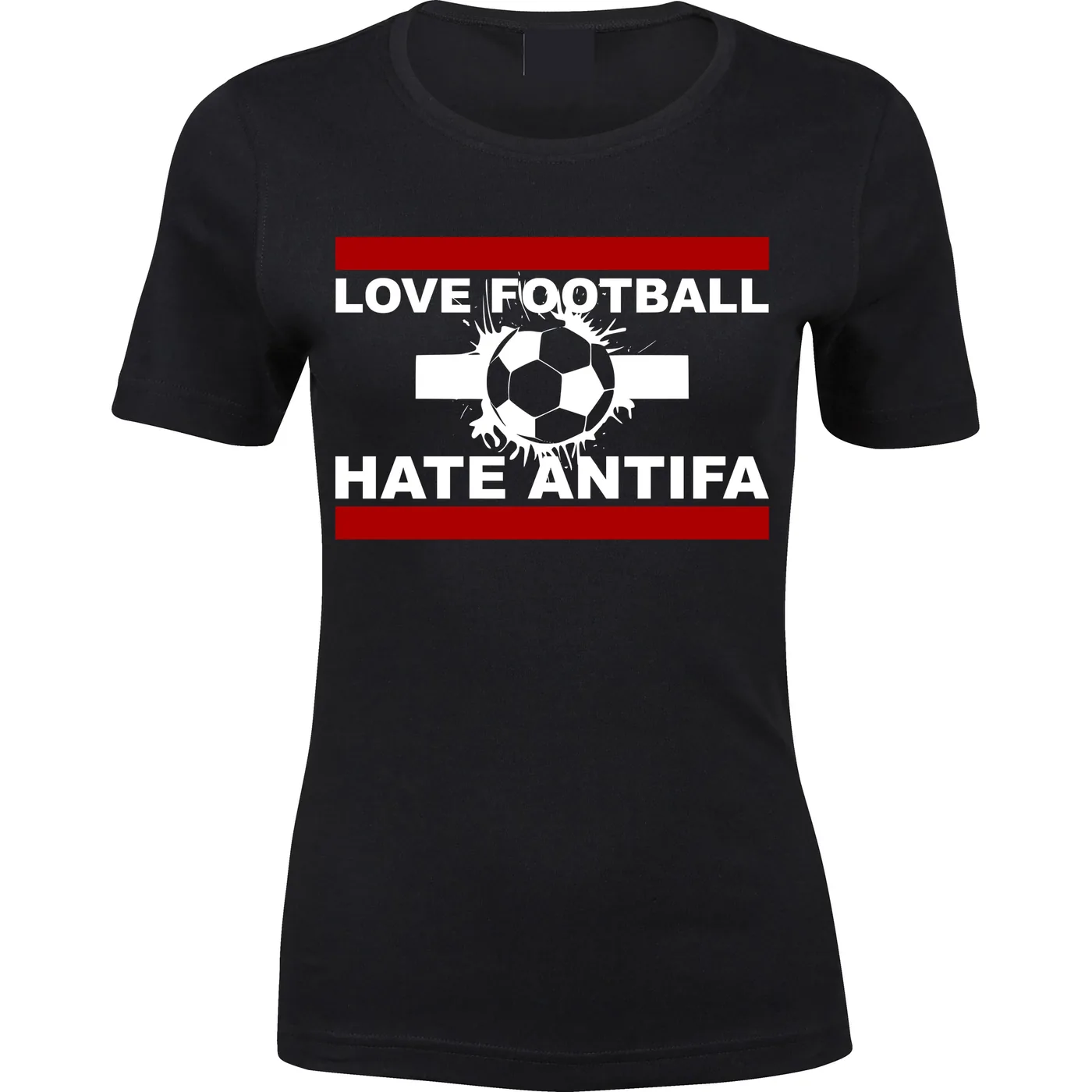 Damen Premium T-Shirt - Love Football hate Antifa