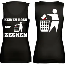 Damen Standard Top - Keinen Bock auf Zecken Vorder- und Rückseite