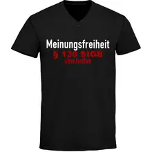 Herren V-Ausschnitt T-Shirt - Meinungsfreiheit - gewählte Variante