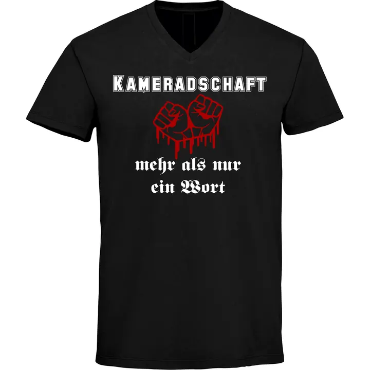 Herren V-Ausschnitt T-Shirt - Kameradschaft mehr als nur ein Wort