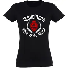 Damen T-Shirt - Thüringen, ehre stolz treue Vorderseite