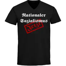 Herren V-Ausschnitt T-Shirt - Nationaler Sozialismus jetzt Vorderseite