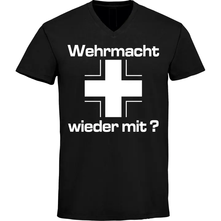 Herren V-Ausschnitt T-Shirt - Wehrmacht wieder mit