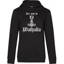 Damen Kapuzenpullover - See you in Walhalla Thorhammer - gewählte Variante
