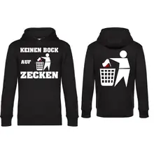 Herren Kapuzenpullover - Keinen Bock auf Zecken Vorder- und Rückseite