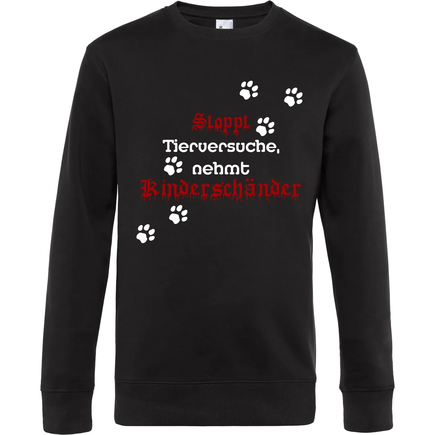 Herren Pullover - Stoppt Tierversuche, nehmt Kinderschänder