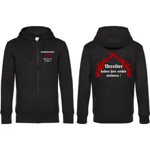 Herren Kapuzenjacke - Kameradschaft mehr als nur ein Wort Vorder- und Rückseite