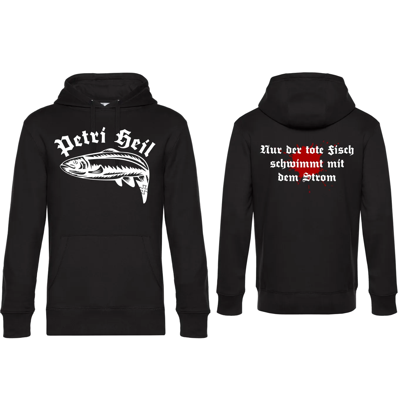 Herren Kapuzenpullover - Petri Heil