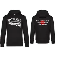 Herren Kapuzenpullover - Petri Heil - gewählte Variante