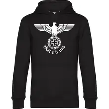 Herren Kapuzenpullover - Gott mit uns Vorderseite