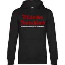Herren Kapuzenpullover - Blutendes Deutschland Vorderseite