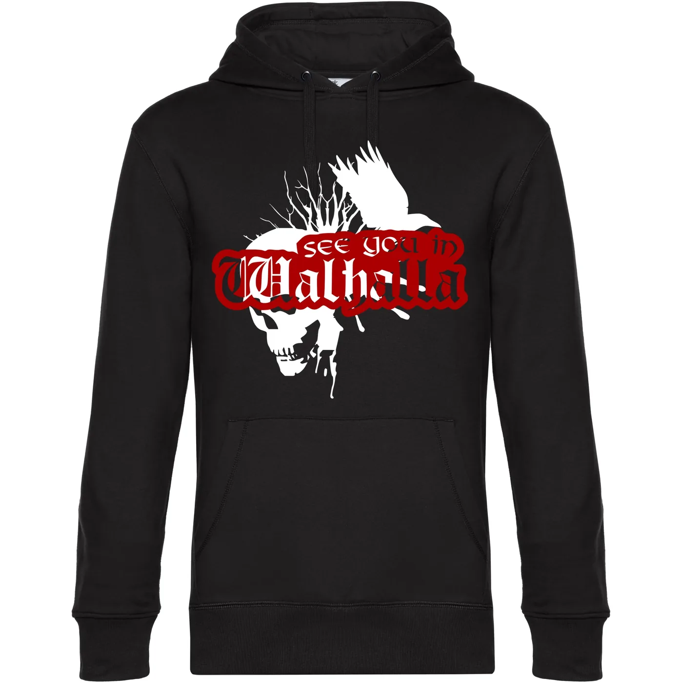 Herren Kapuzenpullover - See you in Walhalla, Totenkopf