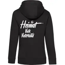 Damen Kapuzenjacke - Nationalist für Heimat, Volk und Vaterland Rückseite