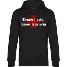 Herren Kapuzenpullover - Deutsch sein, heißt treu sein Vorderseite