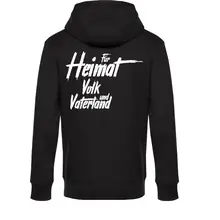 Herren Kapuzenpullover - Nationalist für Heimat, Volk und Vaterland Rückseite