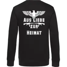 Herren Pullover - Aus liebe zur Heimat Rückseite