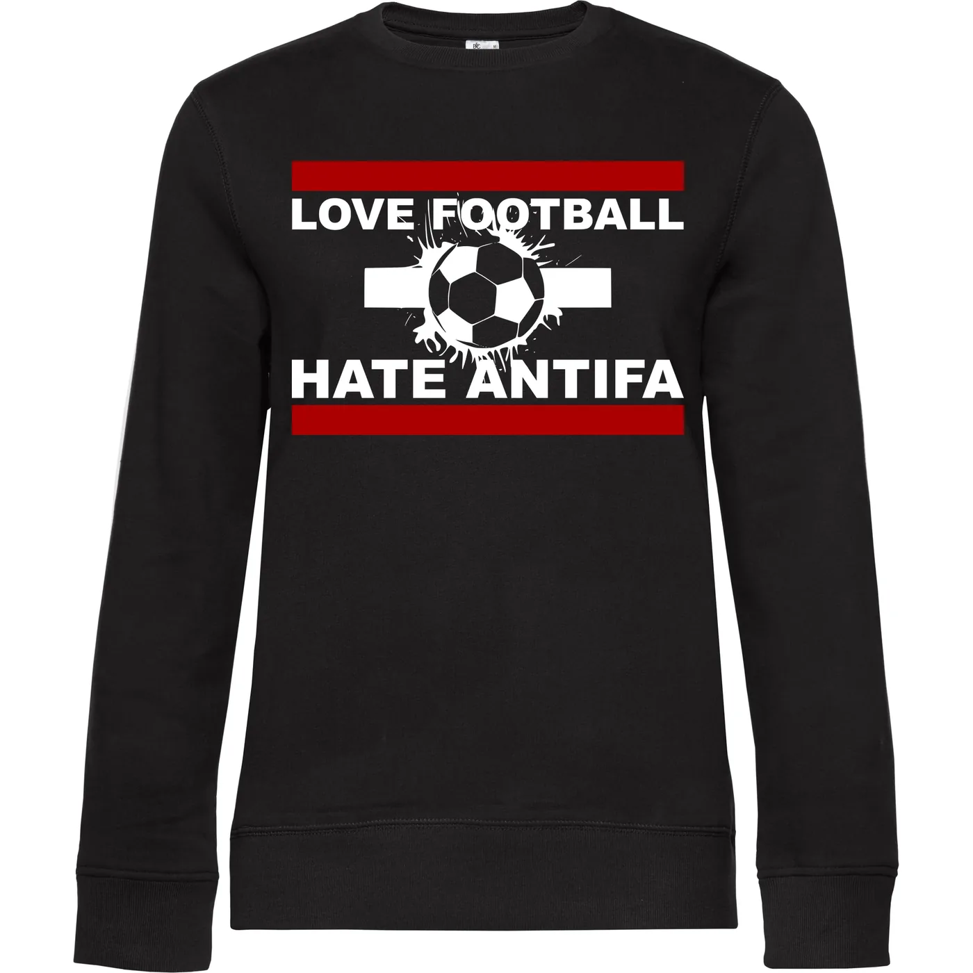 Damen Pullover - Love Football hate Antifa
