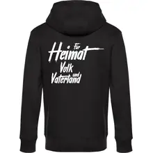 Herren Kapuzenjacke - Nationalist für Heimat, Volk und Vaterland Rückseite