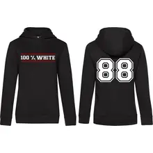 Damen Kapuzenpullover - 100% White - gewählte Variante