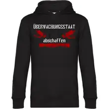 Herren Kapuzenpullover - Überwachungsstaat abschaffen Vorderseite