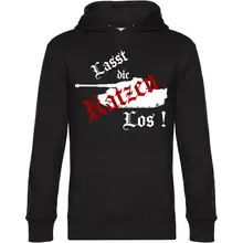 Herren Kapuzenpullover - Lasst die Katzen los Vorderseite