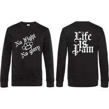 Herren Pullover - Life is Pain Vorder- und Rückseite