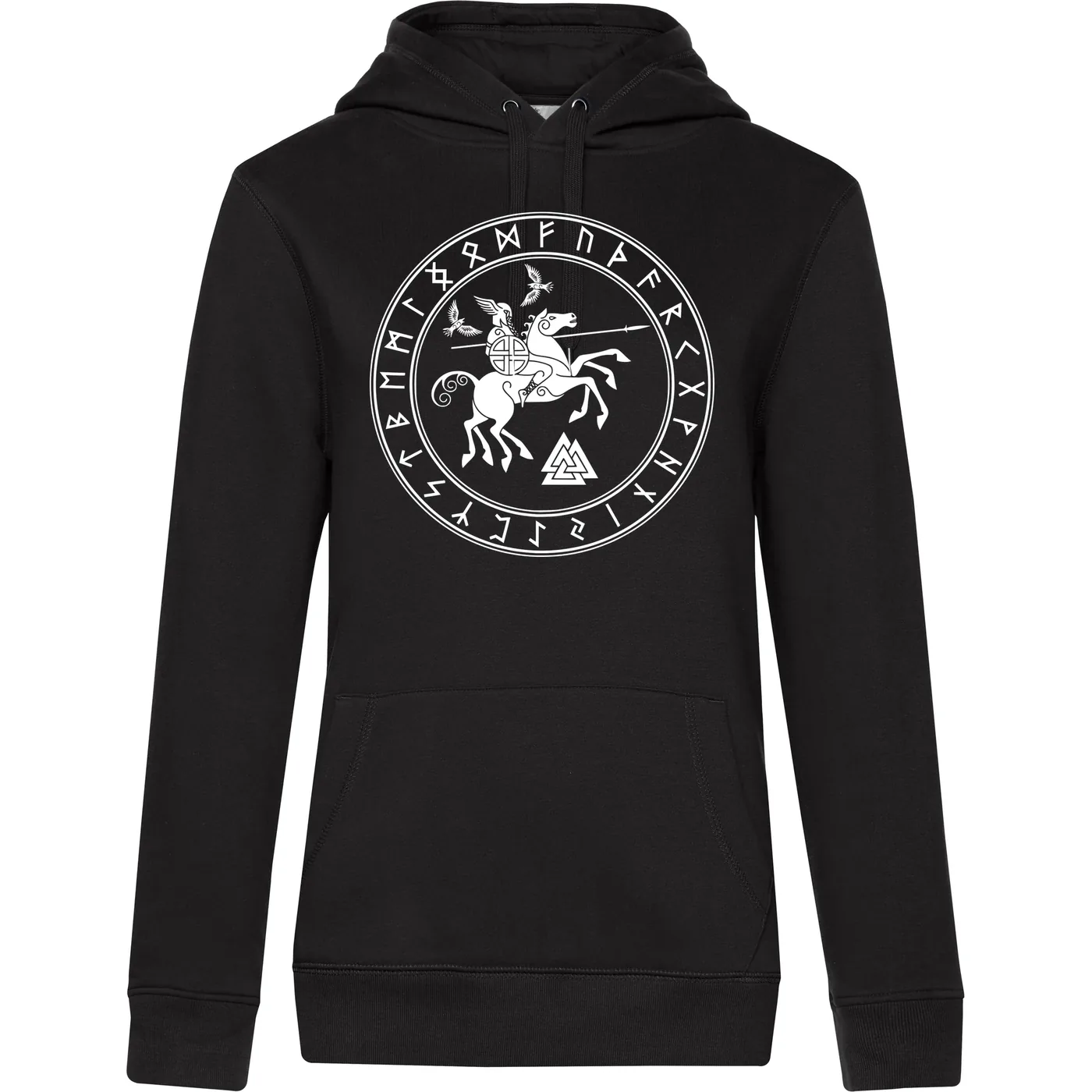 Damen Kapuzenpullover - Odin und Sleipnir