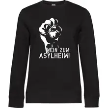 Damen Pullover - Nein zum Asylheim Vorderseite