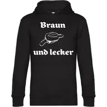 Herren Kapuzenpullover - Braun und lecker Vorderseite