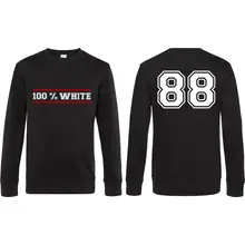 Herren Pullover - 100% White Vorder- und Rückseite