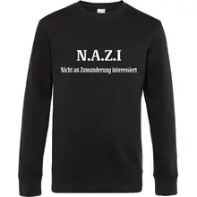 Herren Pullover - Nazi nicht an Zuwanderung interessiert Vorderseite