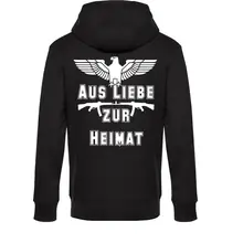 Herren Kapuzenpullover - Aus liebe zur Heimat Rückseite
