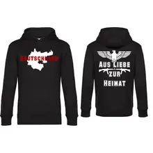 Herren Kapuzenpullover - Aus liebe zur Heimat Vorder- und Rückseite