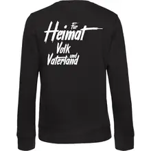 Damen Pullover - Nationalist für Heimat, Volk und Vaterland Rückseite