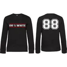Damen Pullover - 100% White Vorder- und Rückseite