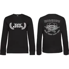 Damen Pullover - Anti-Antifa Vorder- und Rückseite