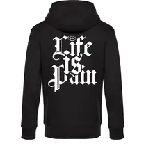 Herren Kapuzenpullover - Life is Pain Rückseite