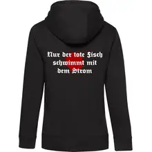 Damen Kapuzenpullover - Petri Heil Rückseite