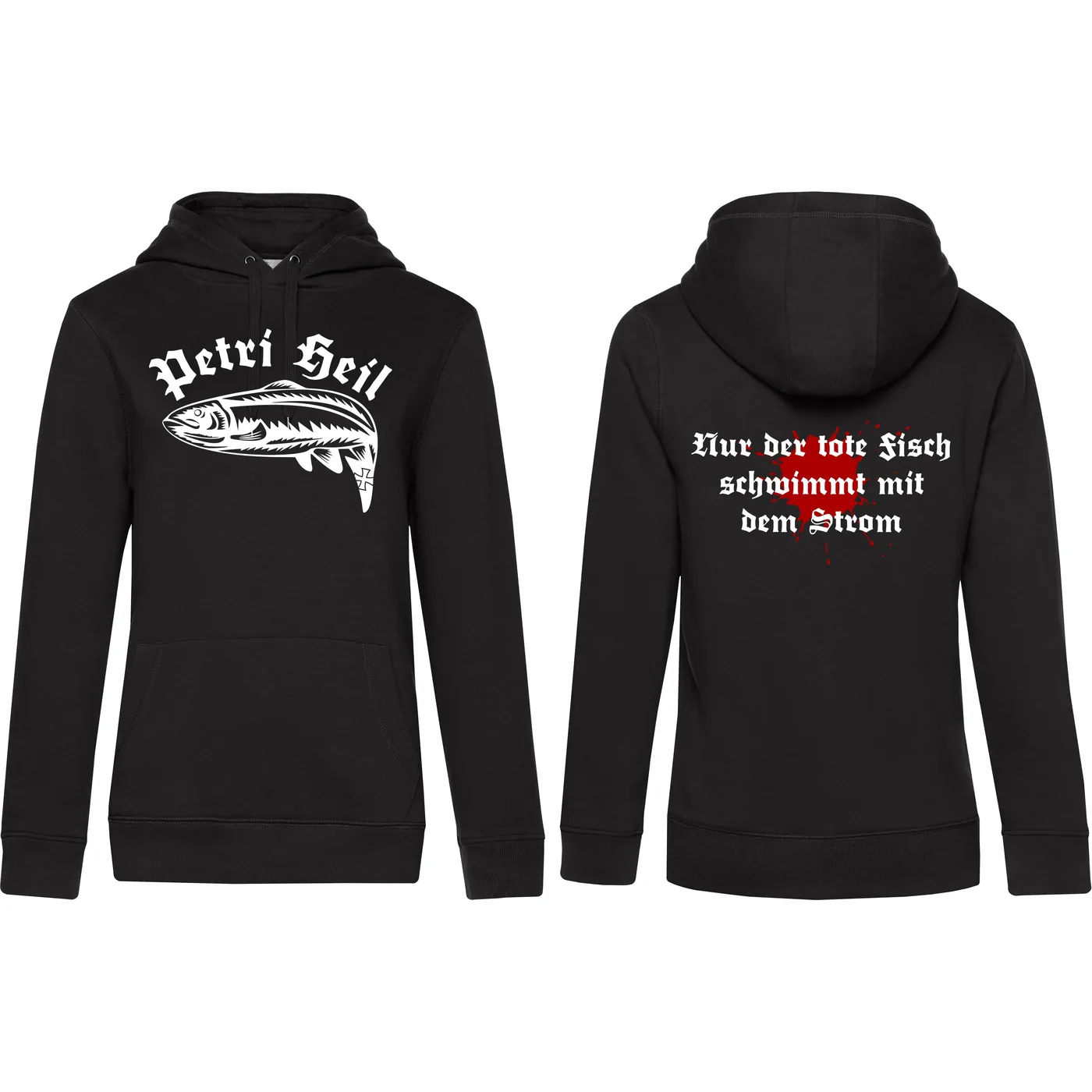 Damen Kapuzenpullover - Petri Heil