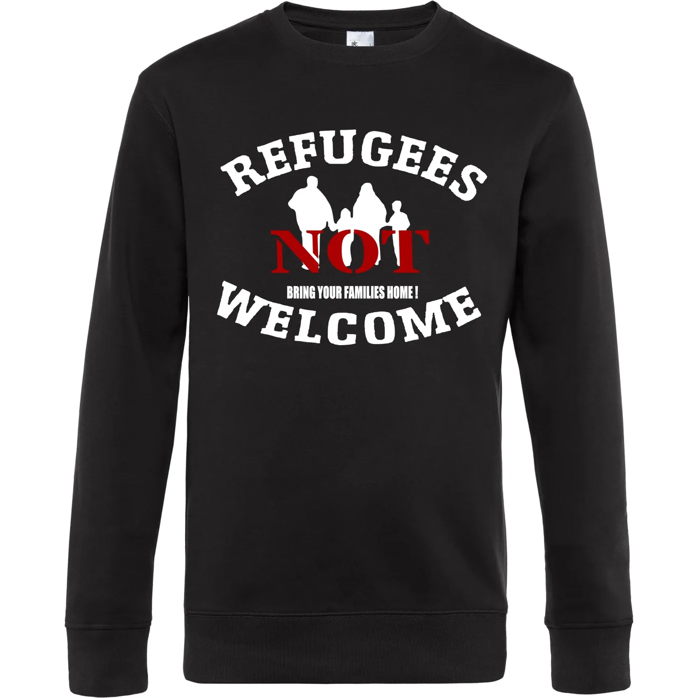 Herren Pullover - Refugees not welcome