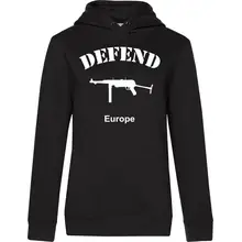 Damen Kapuzenpullover - Defend Europe Vorderseite