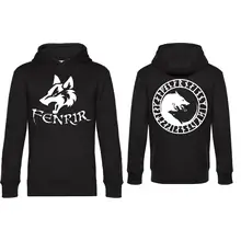 Herren Kapuzenpullover - Fenrir Vorder- und Rückseite