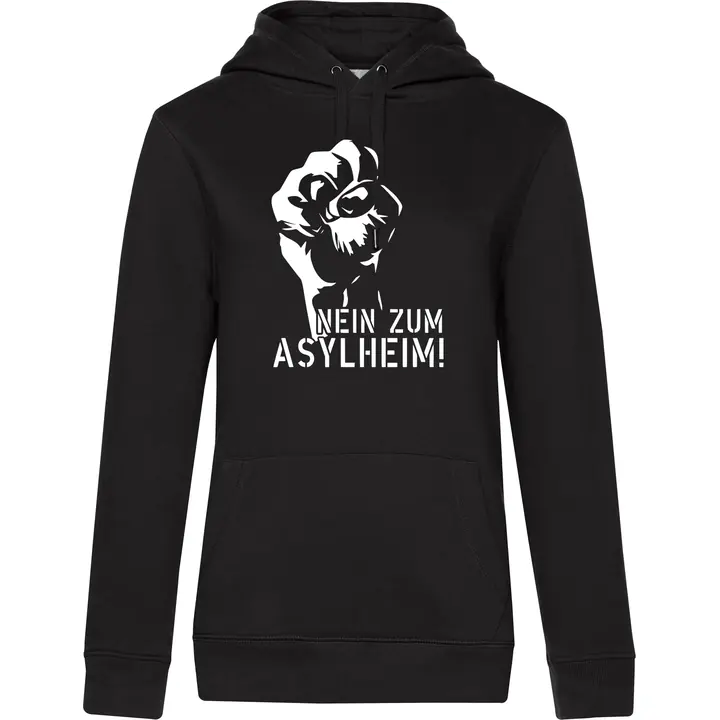 Damen Kapuzenpullover - Nein zum Asylheim