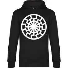 Herren Kapuzenpullover - Schwarze Sonne Vorderseite
