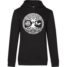 Damen Kapuzenpullover - Lebensbaum Vorderseite