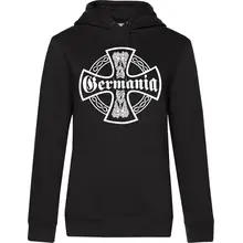 Damen Kapuzenpullover - Germania, Kreuz Vorderseite