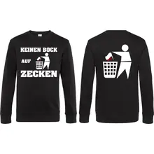 Herren Pullover - Keinen Bock auf Zecken Vorder- und Rückseite